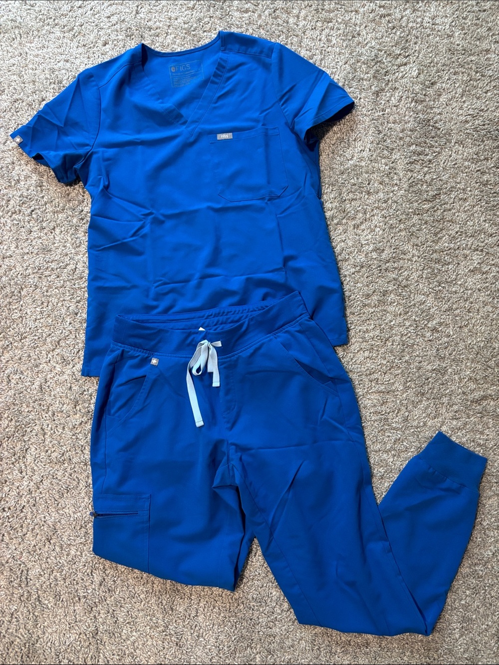FIGS Royal Blue Scrubs Size Small